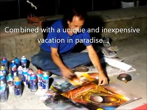 Spray painting lessons in paradise vacation rental puerto vallarta