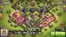 CLASH OF CLANS : TOWNHALL 9(TH9) MODIFIED ATTACK STRATEGY(3 STARS) GOLALOON WITH EQ AND HA