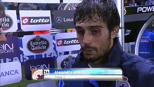 Entrevista a Alejandro Arribas tras el Deportivo de la Coruña (2-2) Athletic Club
