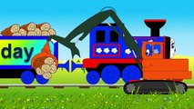 Days of the week song with Choo-Choo train. Trains cartoons for children.
