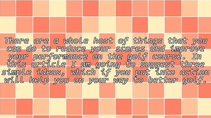 3 Boost Your Golf Game in 3 Easy Steps ⛳