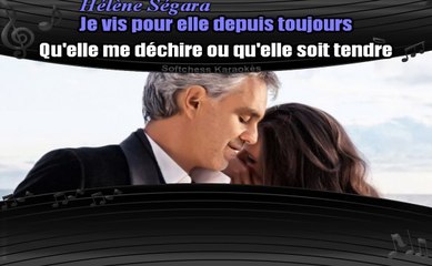 Karaoké Andréa Bocelli et Hélène Ségara - Vivo per lei (avec voix masculine)