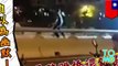 Suicide Prank: Bridge jumper scares bystanders caught on camera