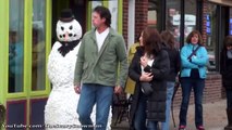 Scary Snowman Terrorizes Newport Rhode Island