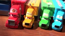Pixar Cars Funny Car Lightning McQueen Ramp Jumps Mack and The Haulers
