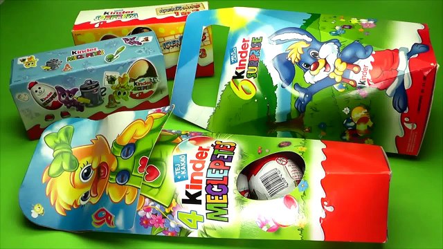16 Kinder Surprise Eggs Unboxing (Old Series from 2007 - 2008 - 2009) Kinder Surprise Eggs