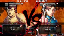 Fuudo (Fei Long) vs Matsuri (Chun-Li) - USF4 - TL5B Round3 Battle6