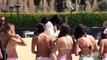 X17 EXCLUSIVE - Kendall Jenner Knocks Sister Kylie Into The Sand