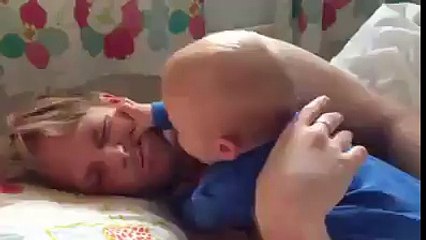 Her Father tried to wake the Baby