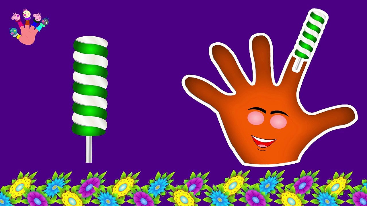 Lollipop Finger Family Nursery Rhyme Circle Candy Daddy Finger Song