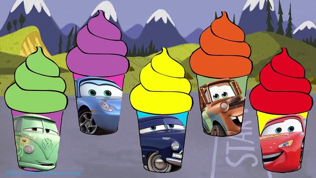 DISNEY PIXAR CARS Finger Family Ice Cream Cups Daddy Finger Nursery Rhymes Finger Family S