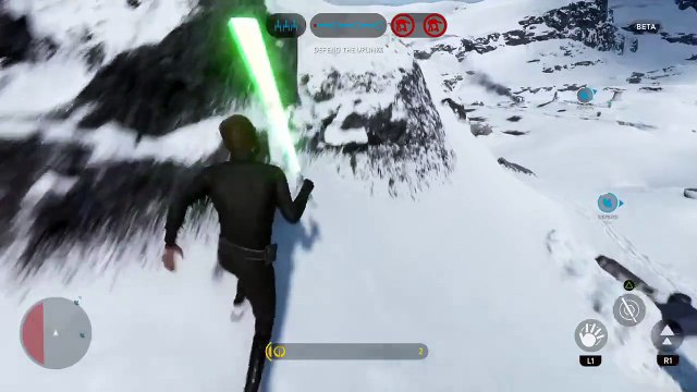 Quand Luke defonce un trooper sur un vaisseau dans STAR WARS Battlefront