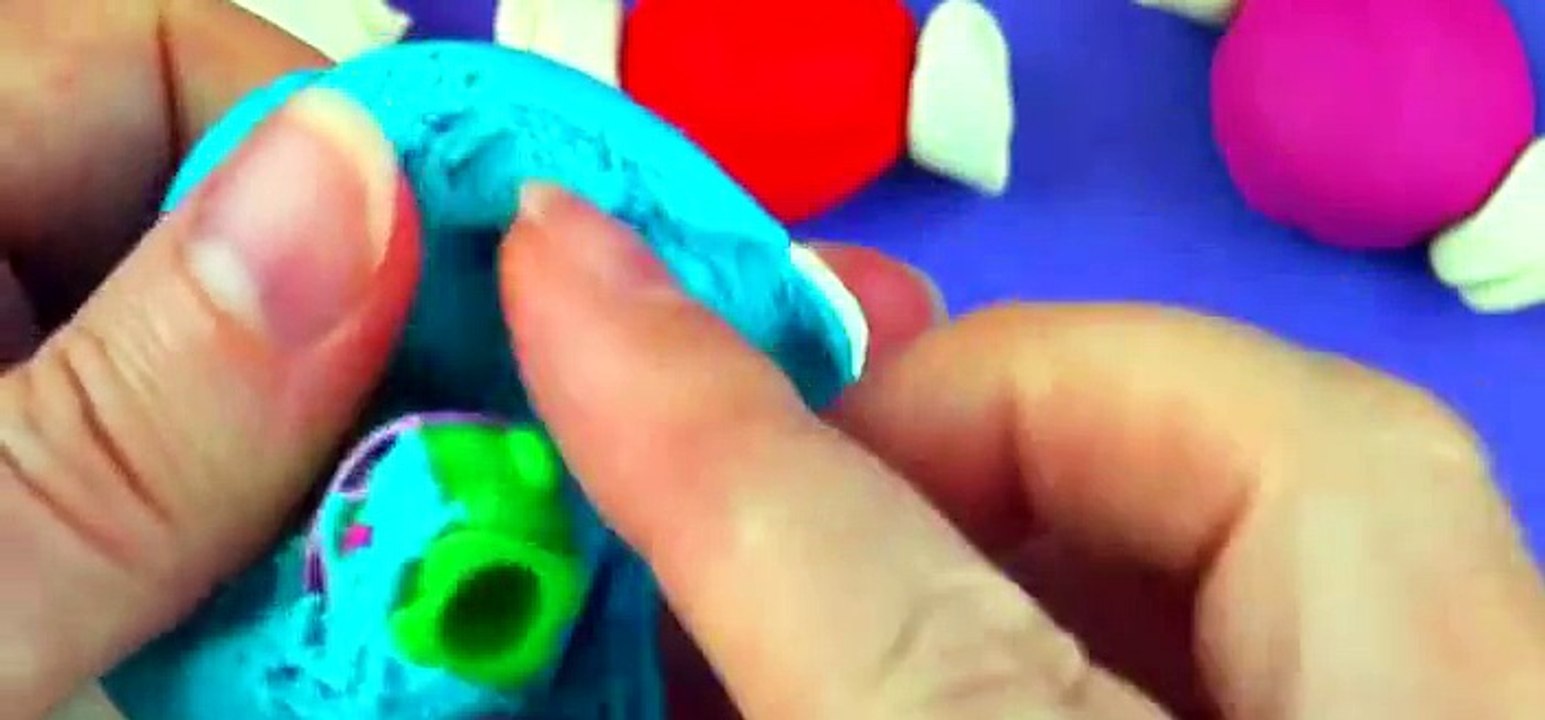 Play-Doh Candy Surprise Eggs Hello Kitty Smurfs Minnie Mouse Shopkins Disney Princess Toys FluffyJet [Full Episode]