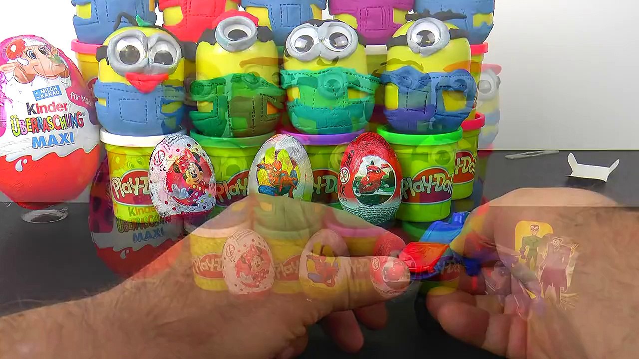 Minions Despicable Me 2 PlayDoh Surprise Eggs Kinder Maxi Eggs сюрприз яйца