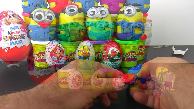 Minions Despicable Me 2 PlayDoh Surprise Eggs Kinder Maxi Eggs сюрприз яйца