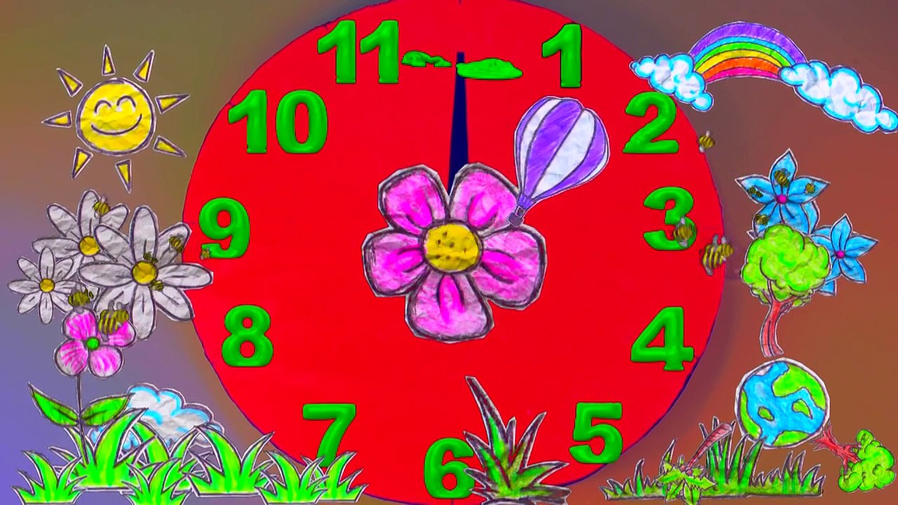 Learn to clock for KIDS! Numbers and hours in a cute clock! часы