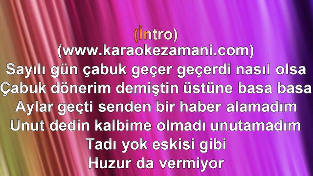 Murat Boz - Buralardan giderim - (2010) TÜRKÇE KARAOKE