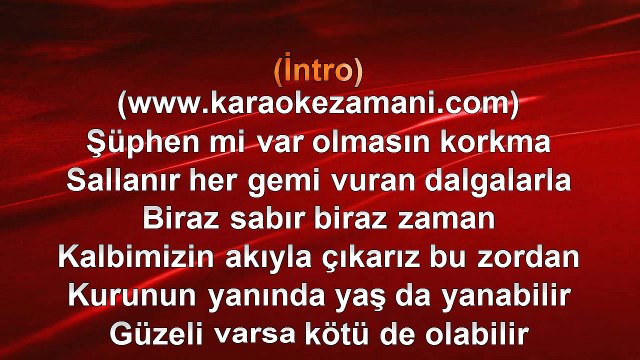 Murat Boz - Korkma - 2011 TÜRKÇE KARAOKE