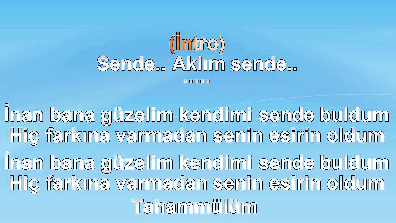 Murat Köse - Sende Sende - (2013) TÜRKÇE KARAOKE