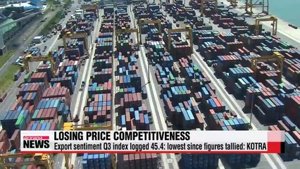 Télécharger la video: Korean exporters' price competitiveness expected to fall