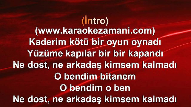 Murat Kurşun - O Bendim - 2005 TÜRKÇE KARAOKE