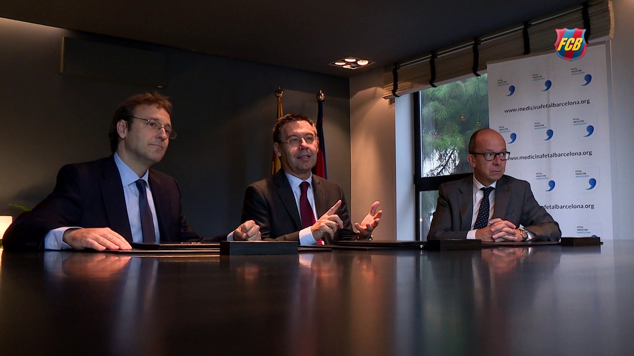 Signatura conveni amb Fundació Medicina Fetal Barcelona