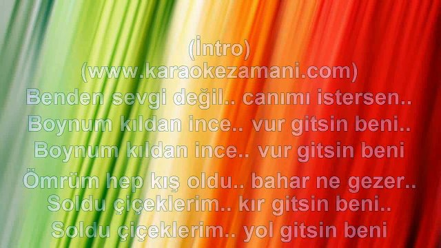 Murat Kurşun - Vur Gitsin Beni - 2011 TÜRKÇE KARAOKE