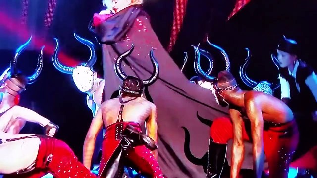 Madonna Falls Off Stage Brit Awards 2015 Living for Love Tumble Falling Fall