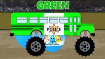Monster Truck Police Bus Learning to Count 1 to 10 Teach Numbers for Kids Video for Childr