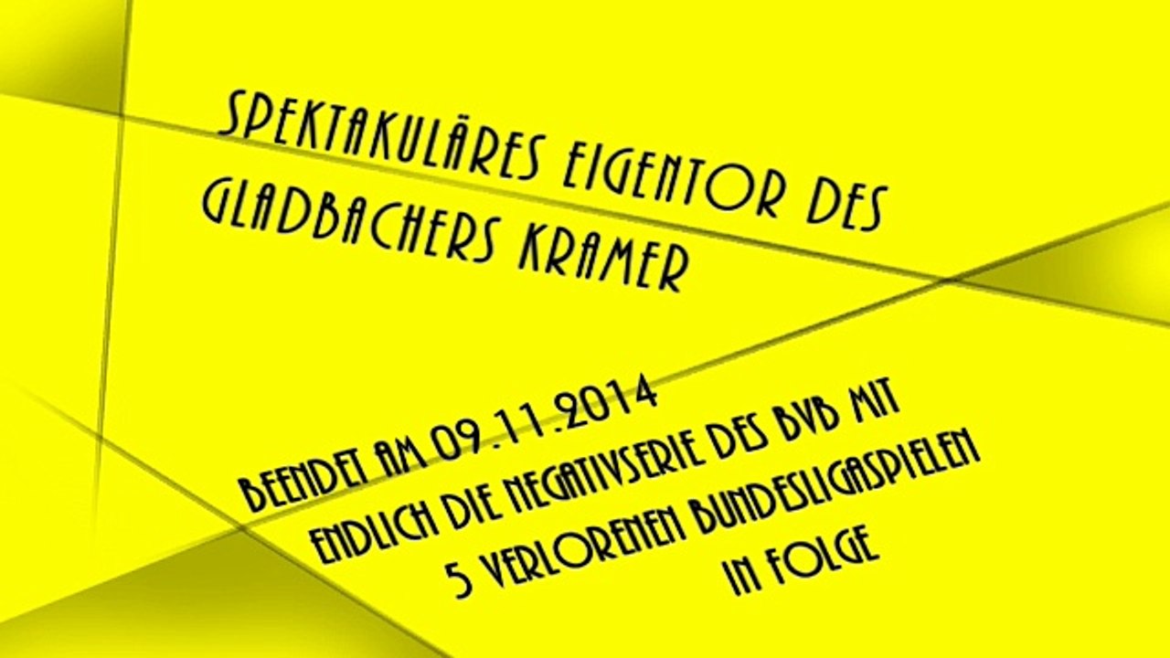 Kurioses eigentor aus über 40 metern im spiele bvb gegen borussia mönchengladbach