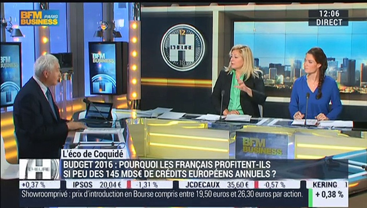 Patrick Coquidé: Budget 2016: Pourquoi la France profite-t-elle si peu des crédits européens ? - 19/10