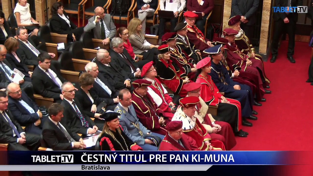 Generálny tajomník OSN dostal čestný doktorát Univerzity Komenského