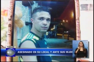 Asesinado delante de sus pequeños hijos