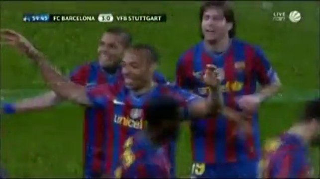 FC Barcelona 4-0 VfB Stuttgart CL 2009/10 round of 16