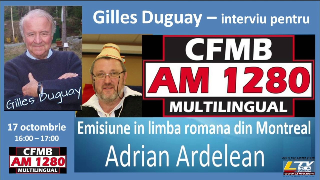 2015-10-17 - Inregistrare Audio Radio interviu cu Gilles Duguay