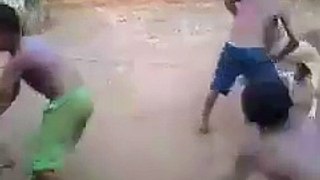 funny Children Dancing With Dog