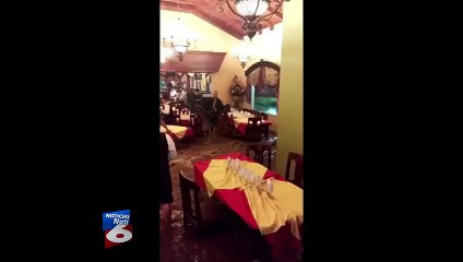 Torrecial inunda restaurante en Siguatepeque