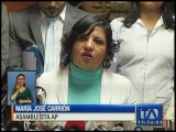 Carrión presentó una demanda contra Lourdes Tibán por injurias