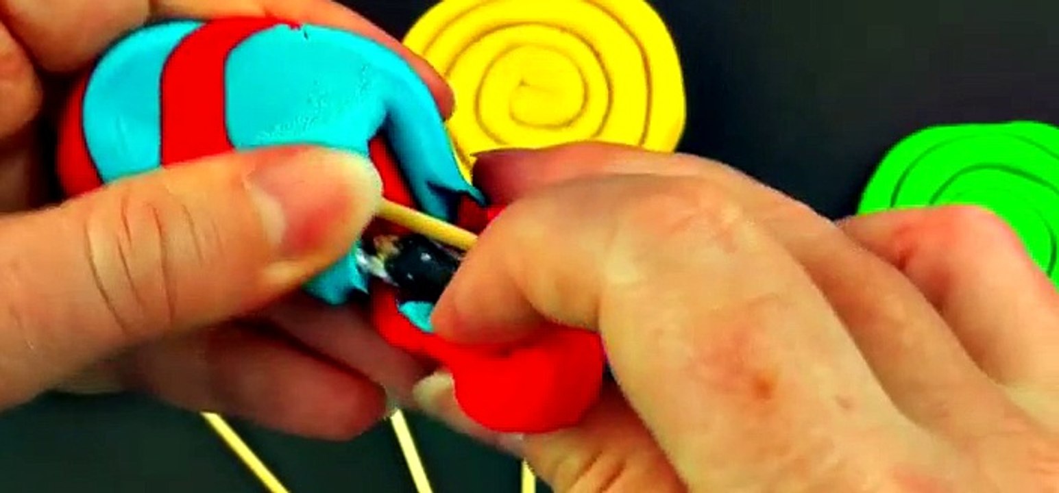 Play-Doh Lollipop Surprise Eggs Spongebob Squarepants Shopkins Smurfs Thor Monsters Inc FluffyJet [Full Episode]