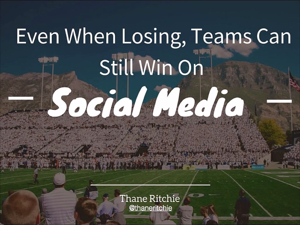 Even When Losing, Still Win On Social Media