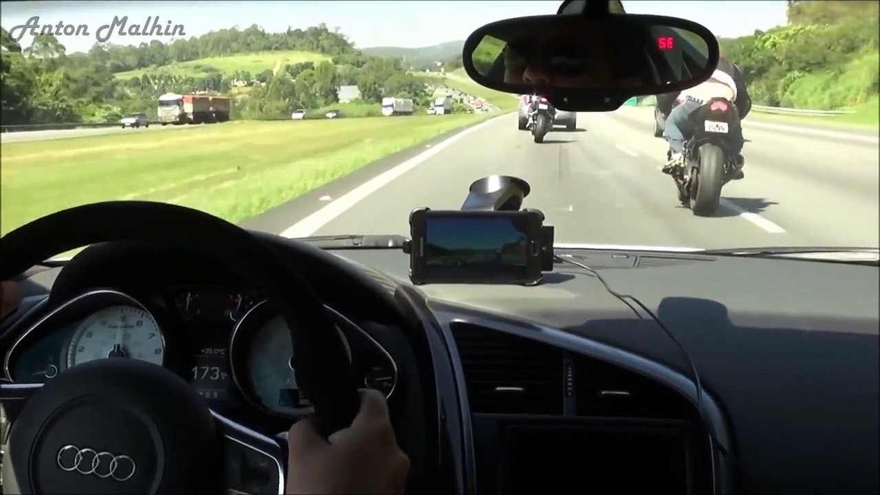 Audi R8 vs Motorcycles