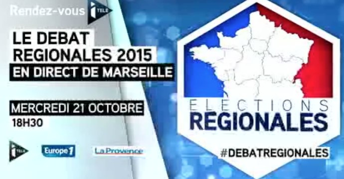 Le débat des Régionales - Mercredi 21 septembre à Marseille avec Itélé, Europe 1 et La Provence