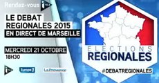 Le débat des Régionales - Mercredi 21 septembre à Marseille avec Itélé, Europe 1 et La Provence