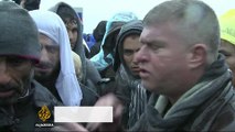 Thousands of refugees stopped in the Balkans