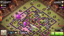 Clash of Clans | TH9 vs TH10 Lava Hounds, Balloons And Minions | 3 Star Clan War Attack