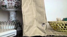 Une évasion audacieuse. Hamster échapper drôle d'un sac de papier