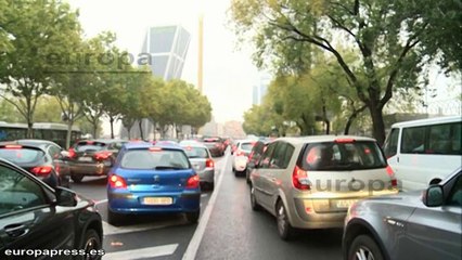 Atascos a primera hora de la mañana en Madrid