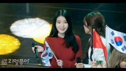 A Pink’s Eunji and IU at 16th Korea China Music Festival