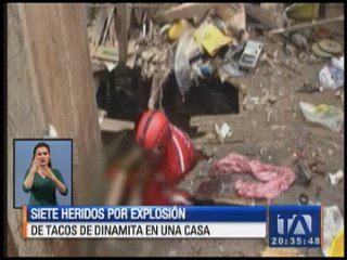 Explosión de dinamita deja siete heridos