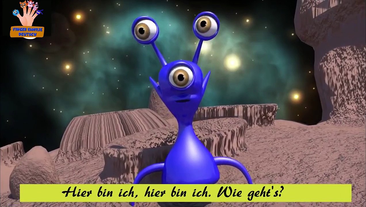 Finger Familie 3D | Marsmenschen | Kinderlieder deutsch | Martians Finger Family 3D in Ger